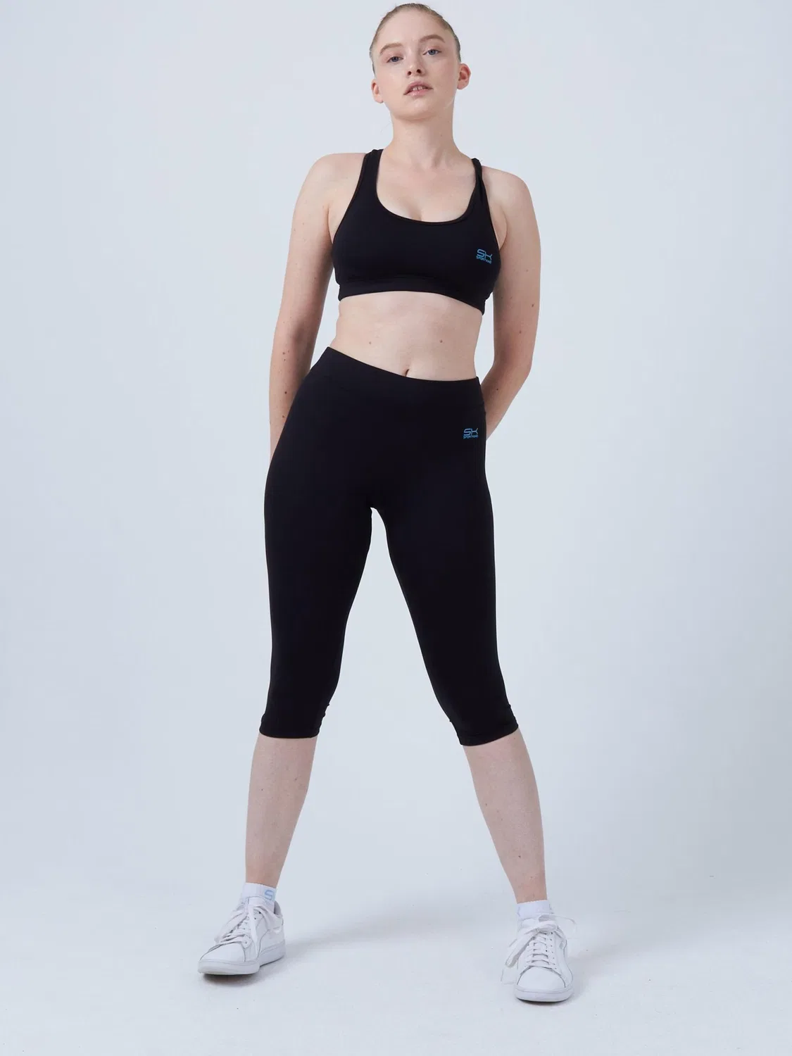 Узкие леггинсы Sportkind 3/4 Sport Leggings черного цвета — фото 2