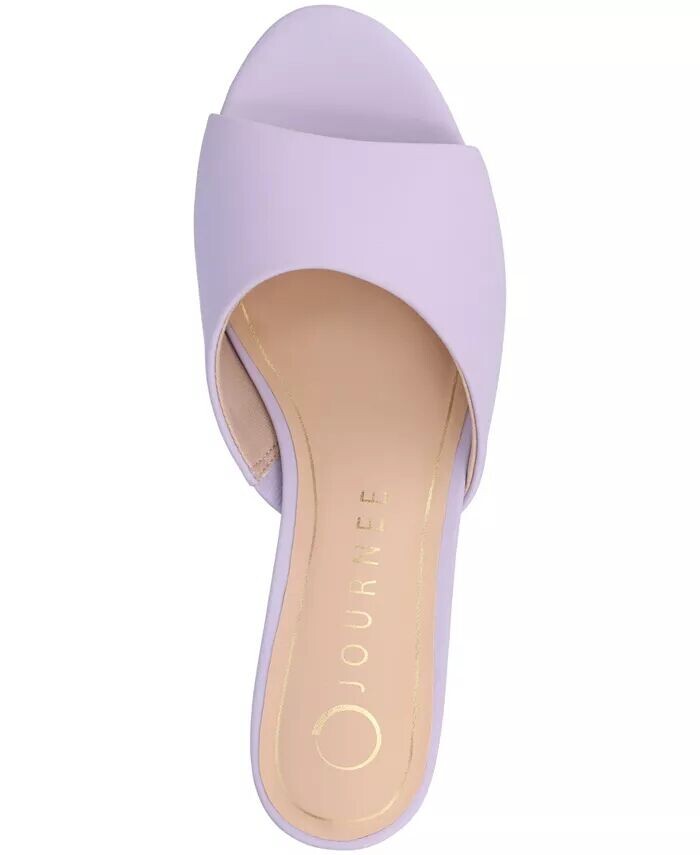 Женские босоножки-платья Jeylah Slip On Single Band на каблуке-рюмочке Journee Collection, фиолетовый — фото 4