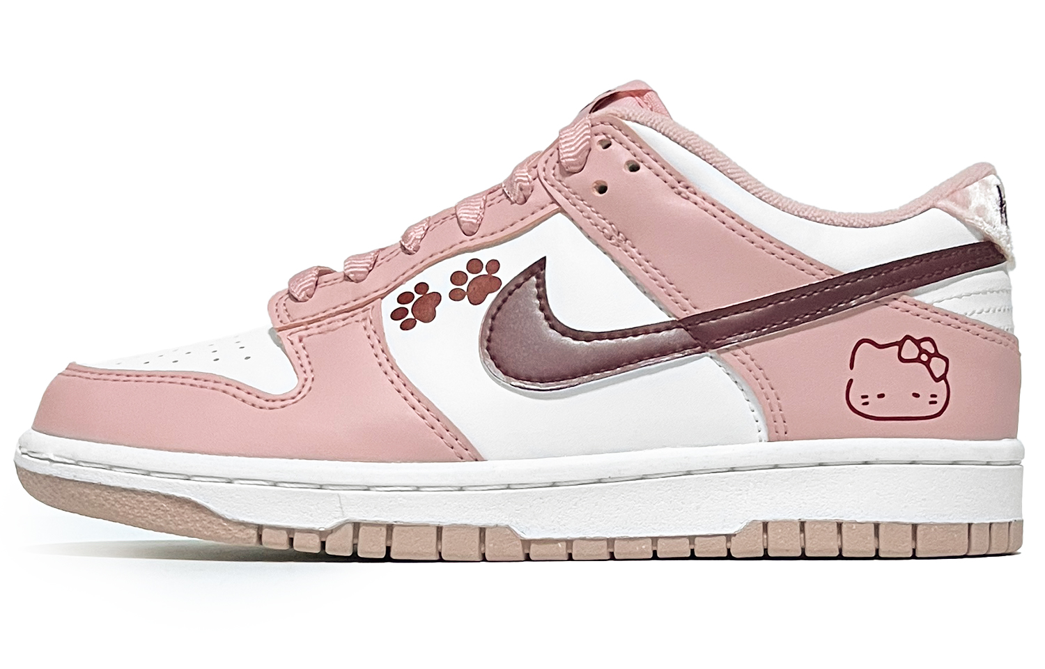 

Детские кроссовки для скейтбординга Dunk Velvet с противоскользящей подошвой и износостойкими протекторами для подростков Nike, розовый