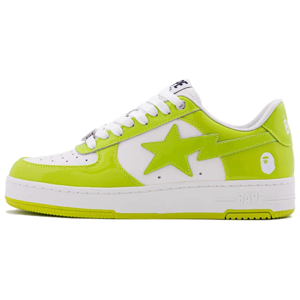 Кроссовки кожаные A BATHING APE Yellow White