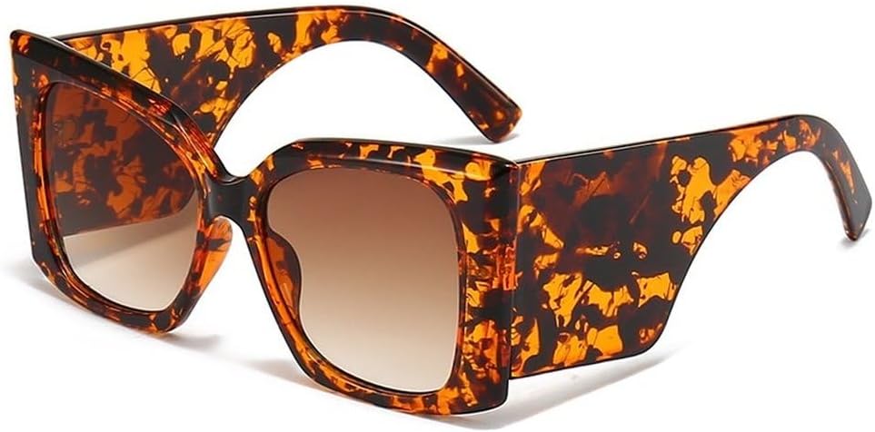 

Женские солнцезащитные очки большого прямоугольного размера, мужские очки с широкими дужками, дорожные очки, мужские солнцезащитные очки, женские очки в стиле ретро, ​​дизайнерские очки класса люкс GHVWYX, Leopard