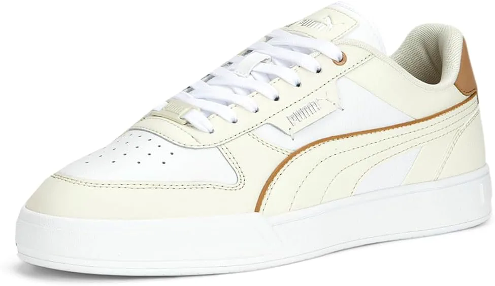 Женские кроссовки PUMA Caven Dime с шнуровкой - белые, белый/слоновая кость/серебряный — фото 2