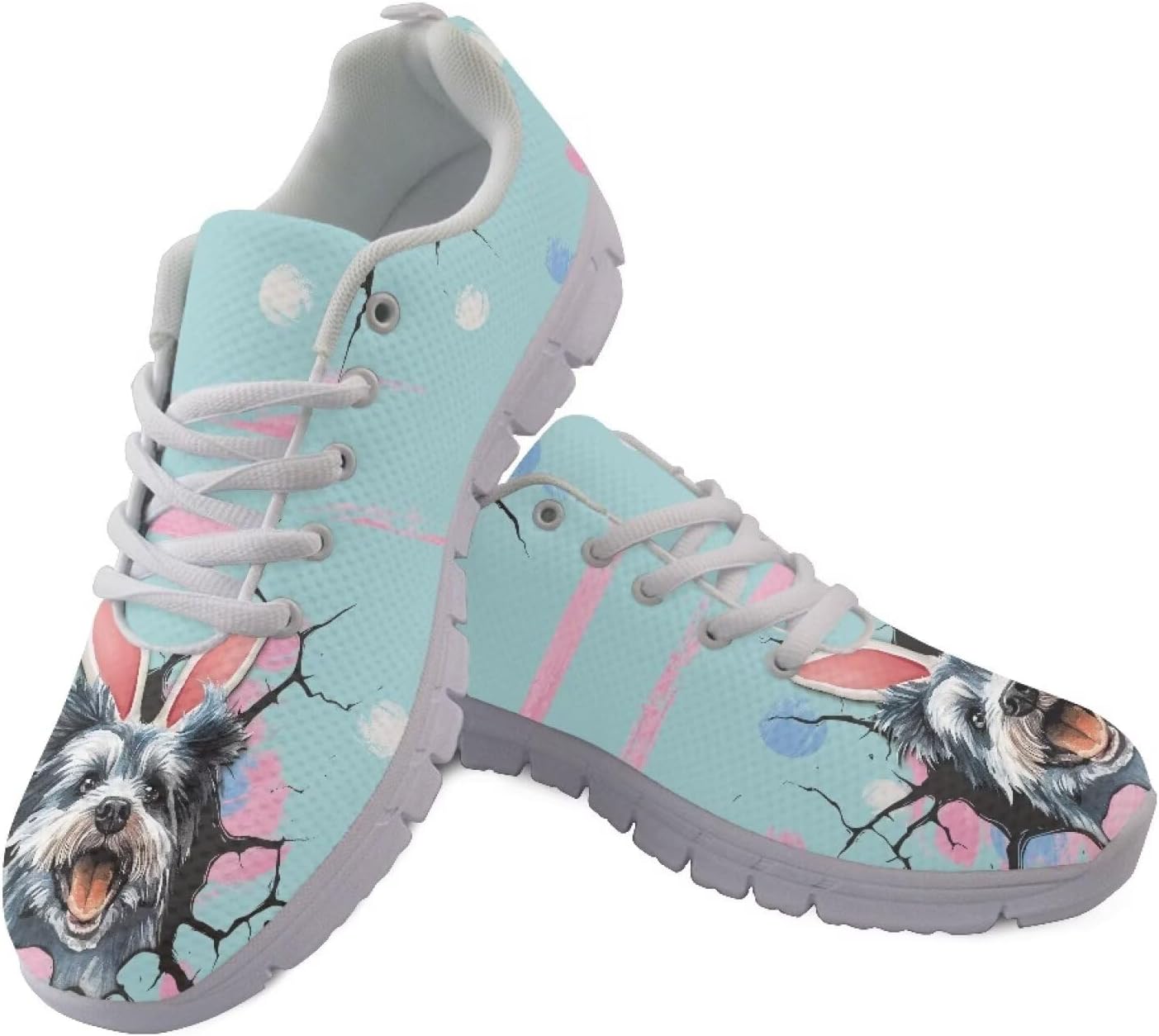 

Мужские спортивные теннисные кроссовки GIFTPUZZ, легкие кеды с шнуровкой, дышащие, для тренажерного зала и спортивных занятий, Easter Puppy