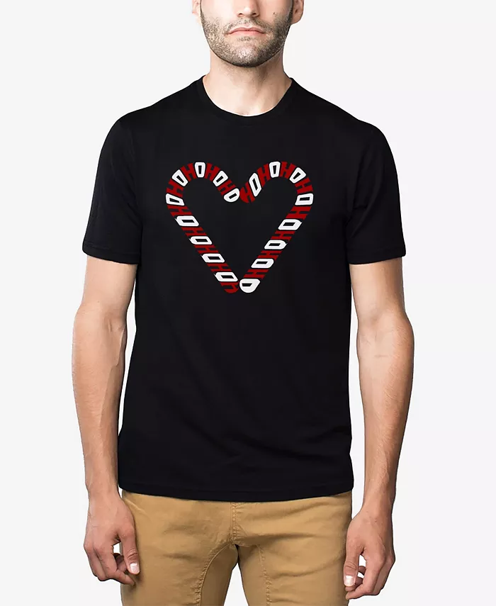 

Мужская футболка Premium Blend Word Art "Candy Canes" LA Pop Art, черный