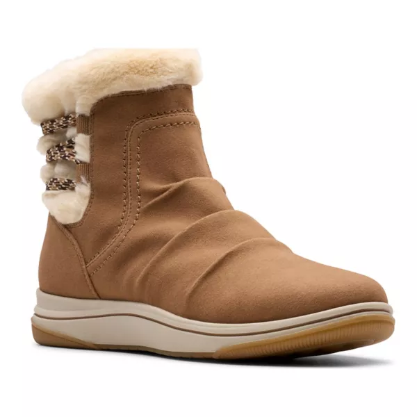Женские зимние сапоги Clarks Breeze с отделкой из искусственного меха, коричневый