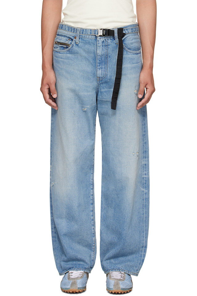 

Sacai Синие джинсы Beyondexx с поясом