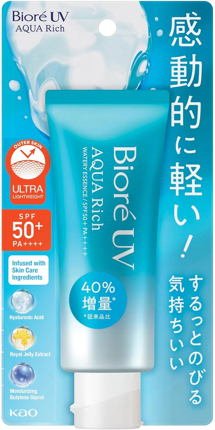 Солнцезащитная эссенция Biore UV Aqua Rich Watery Essence SPF50+ PA++++, 50 мл, синяя Kao