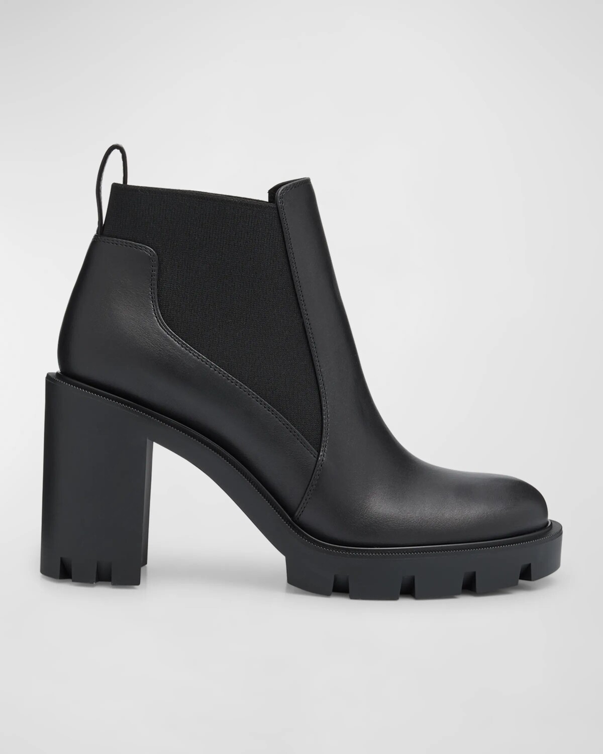 Кожаные ботильоны челси Marchacroche на красной подошве Christian Louboutin, цвет Black