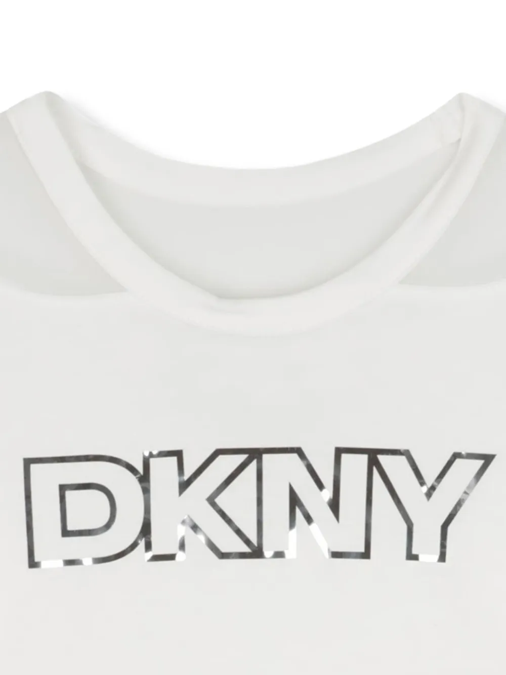 Топ с длинными рукавами и логотипом Dkny Kids, белый — фото 3