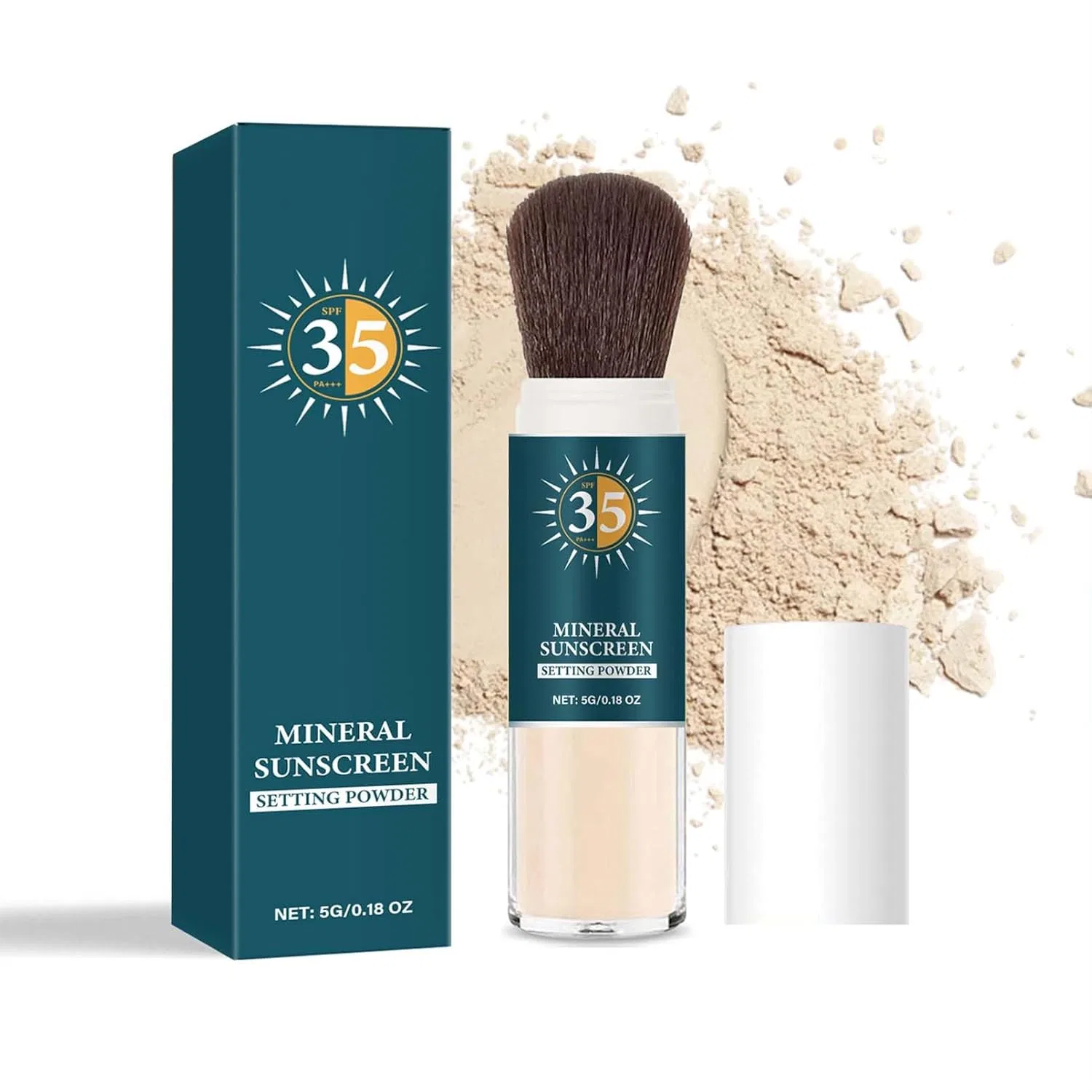Минеральная солнцезащитная пудра Clawrex SPF 35 с кистью Clawrex