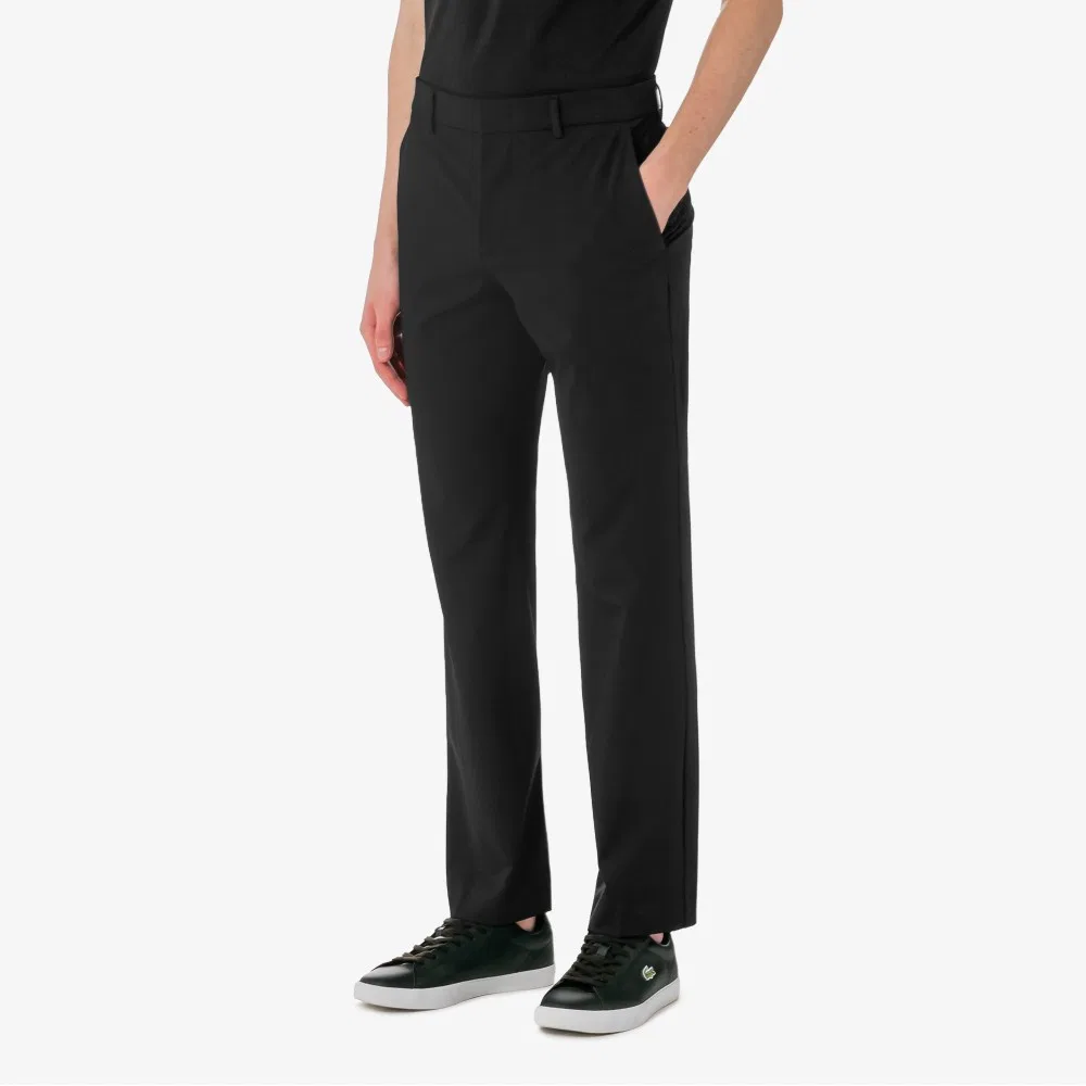 Мужские летние брюки с текстурой чёрные от Lacoste — фото 2