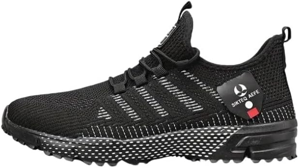 

Мужские кроссовки однотонные, дышащие, с шнуровкой, удобные и нескользящие для активного отдыха на свежем воздухе Azttoztto, черный