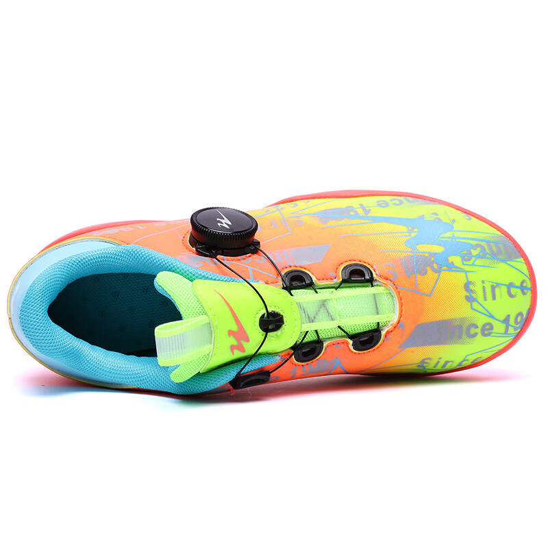 Детские футбольные бутсы Kids Low-top Blue/Black Binary, цвет Orange — фото 4