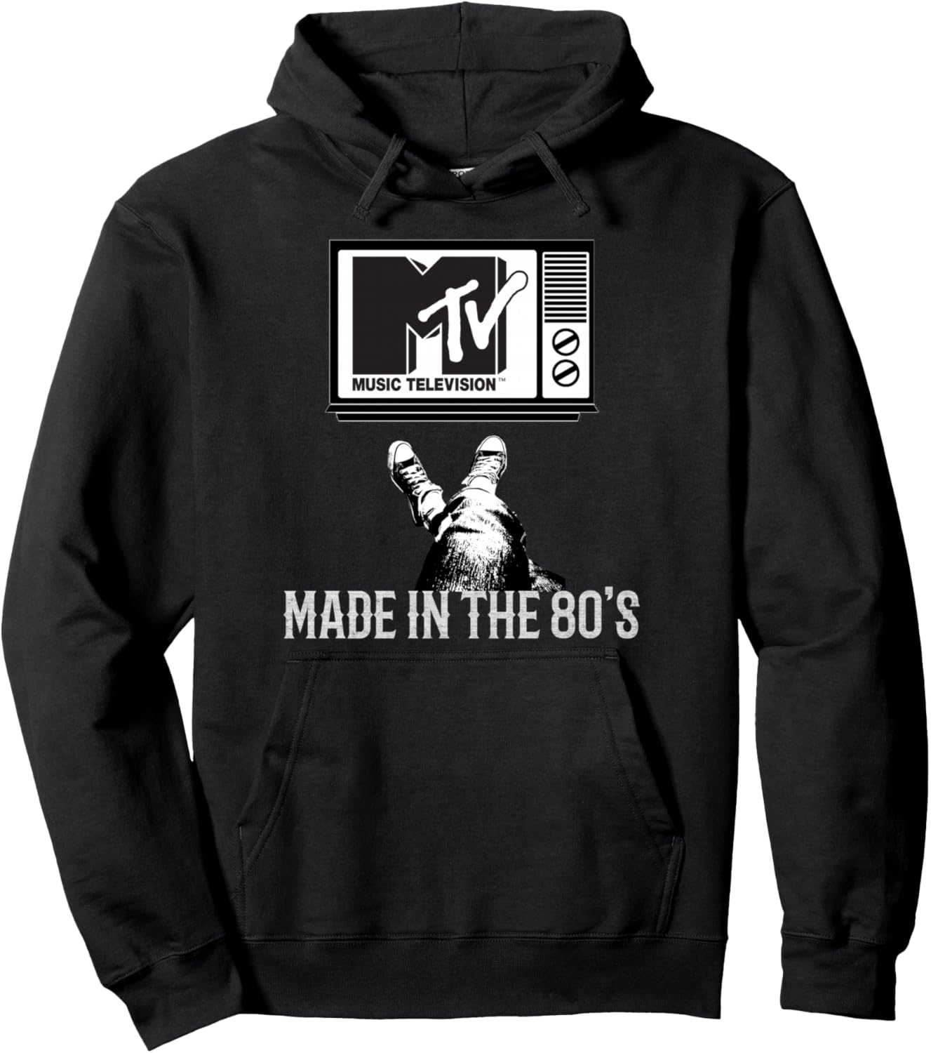 

Винтажная толстовка MTV Made in the 80s для поклонников MTV, мужская и женская толстовка, черный