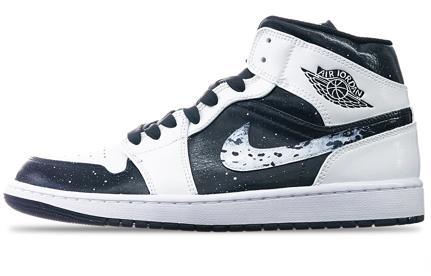 

Кроссовки Air JORDAN 1 Vintage Basketball Shoes Men Mid-Top Black White