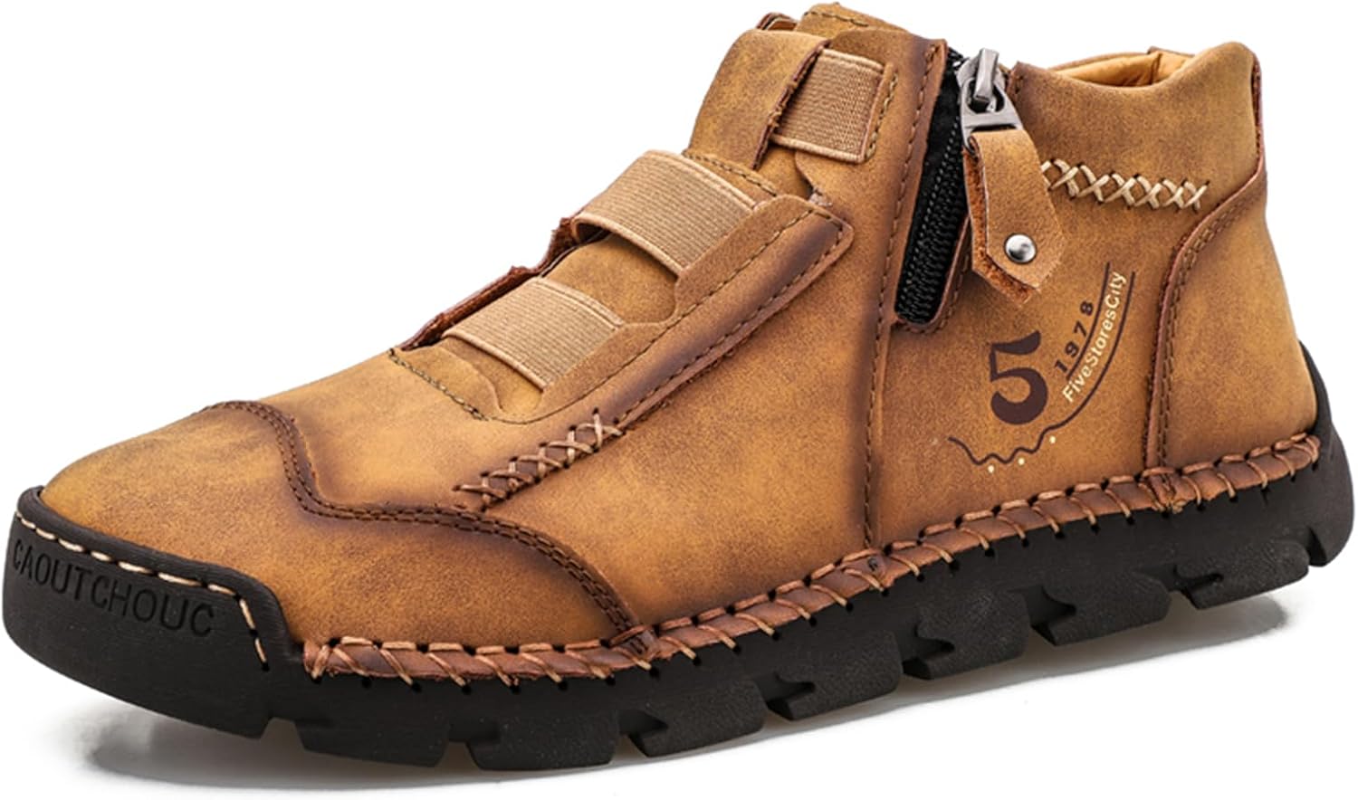 

Мужские кожаные повседневные туфли Удобные модные кроссовки Лоферы Легкие офисные ходовые и водительские туфли для мужчин Abborora, коричневый