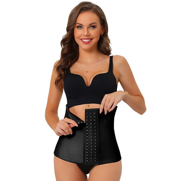

Женский корсет для похудения с 3 крючками на талии для тренировок Allegra K, Black