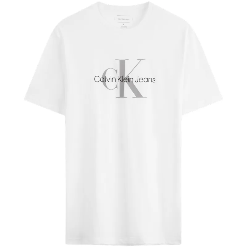 Футболка с логотипом Calvin Klein, YAA-Moon White