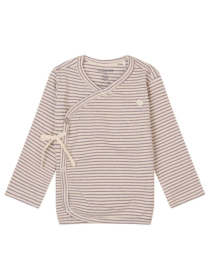 

Noppies Футболка с длинными рукавами «Грамат» бежево-фиолетового цвета