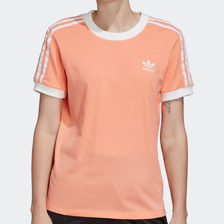 Футболка Shamrock Retro Stripes женская оранжевая Adidas Originals — фото 3