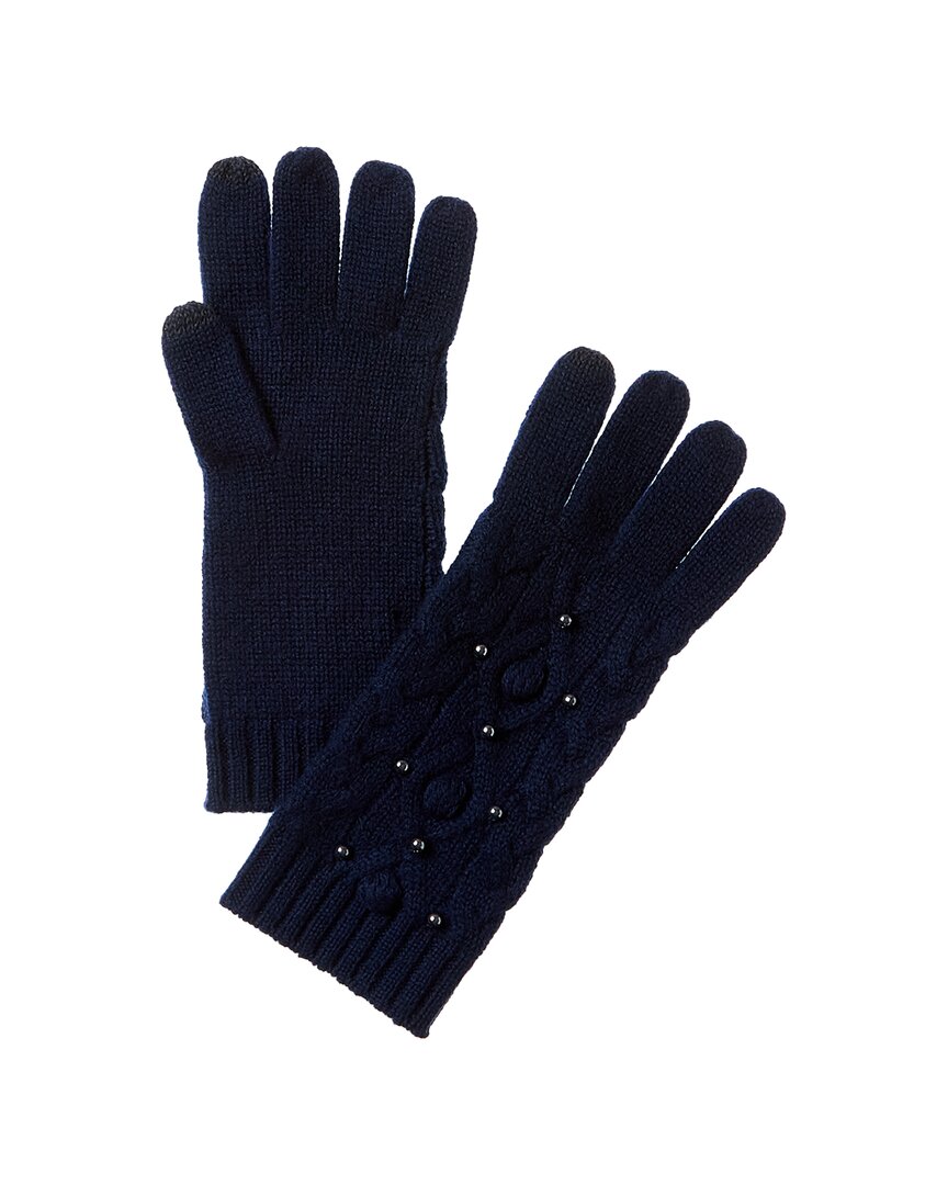 

Перчатки Forte Cashmere Pearl Cable Cashmere, темно-синий