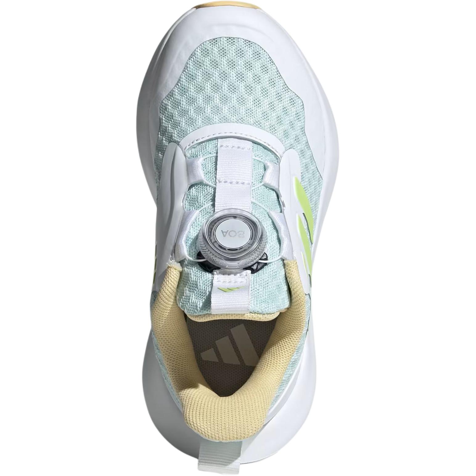 Детские кроссовки Portarun 3.0 с низкой подошвой для бега Adidas, зеленый/белый — фото 3