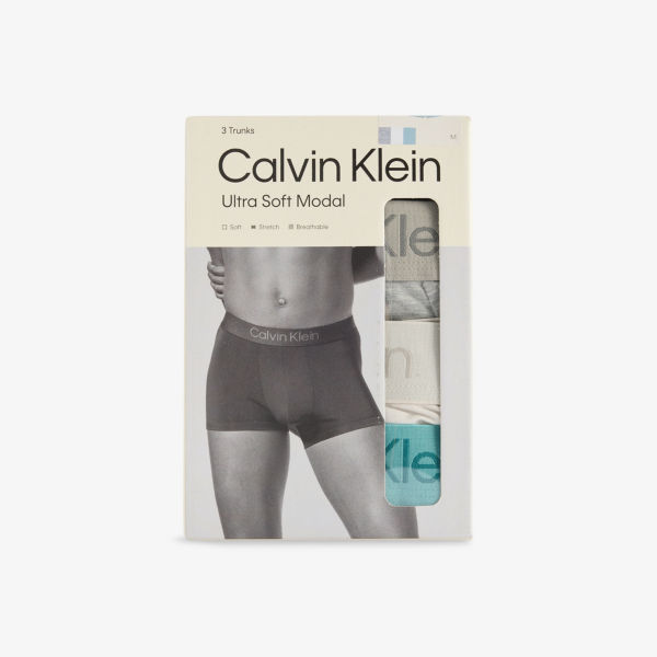 

Набор из трех трусов Icon из стрейч-хлопка Calvin Klein, цвет ind chip molten wbs