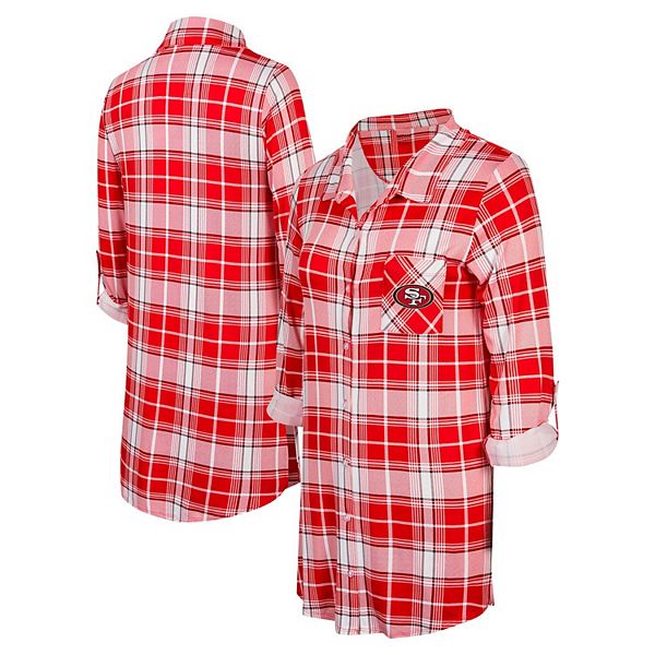 

Женская ночная сорочка concepts sport scarlet san francisco 49ers ashford plaid knit Unbranded
