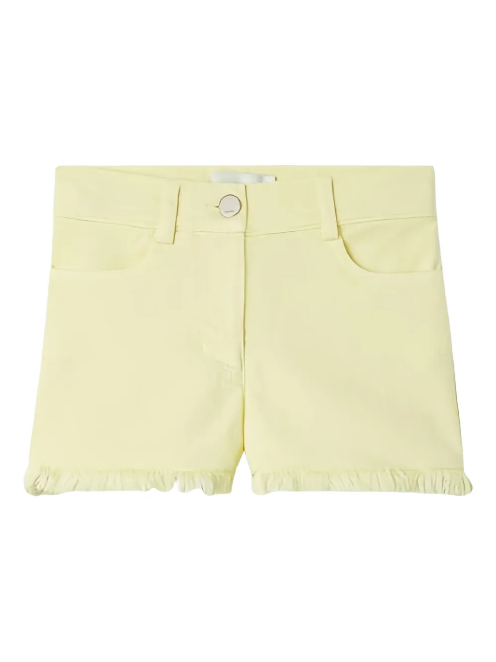 

Шорты с бахромой и нашивкой-логотипом FENDI KIDS, желтый