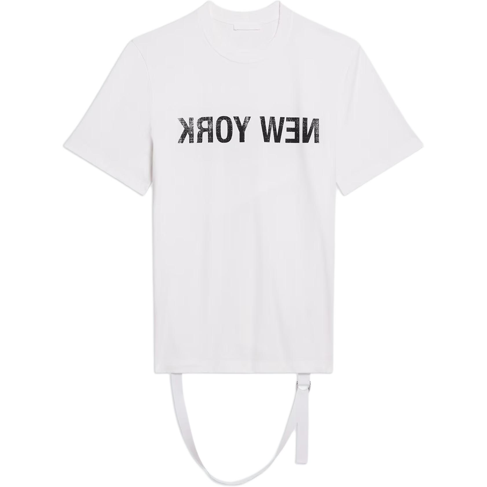 

Нью-Йоркская футболка с ремнем безопасности Helmut Lang Белая