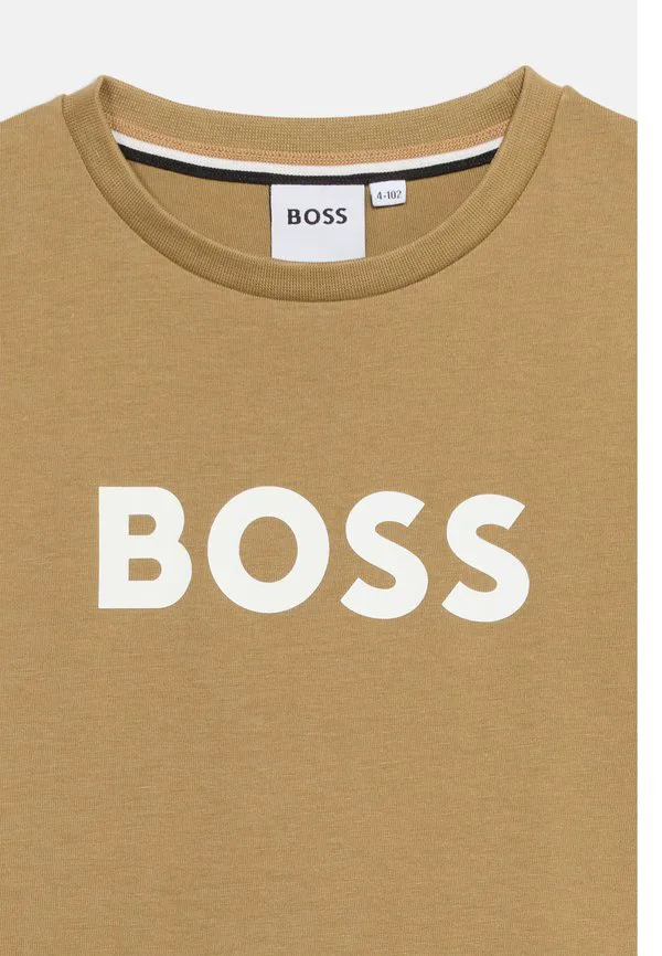 Детская/Подростковая футболка с короткими рукавами, унисекс, с принтом. Boss Kidswear, Dark Stone — фото 4