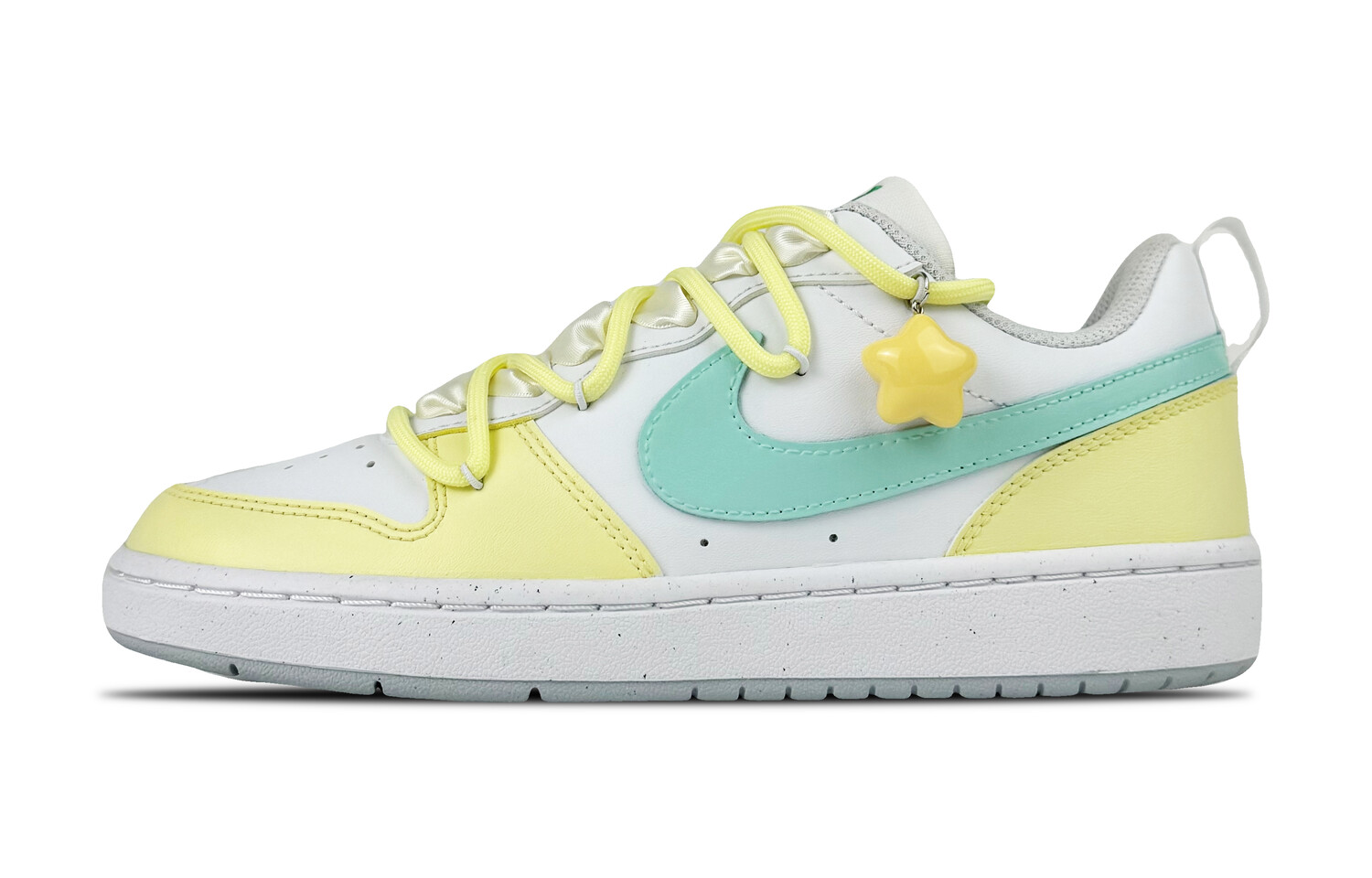 

Кроссовки Nike Court Borough Skateboarding Shoes Women's Low-top Green, желтый