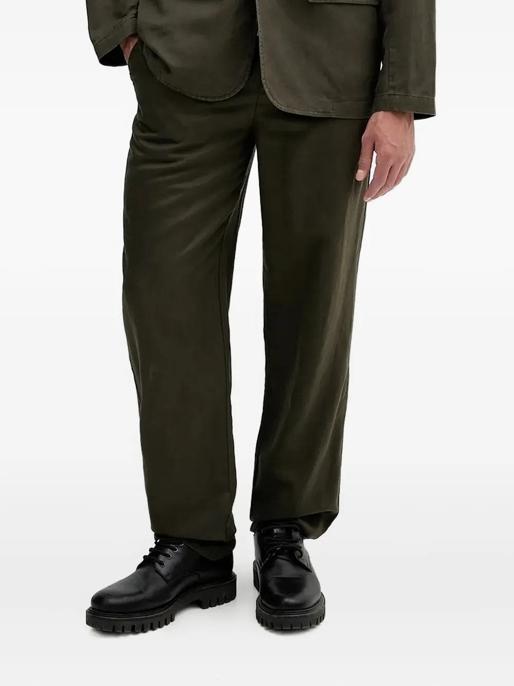

Прямые брюки с эластичным поясом Armani Exchange, зеленый