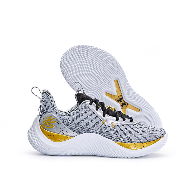 Кроссовки баскетбольные детские Curry 10 Kids' Under Armour серые — фото 4