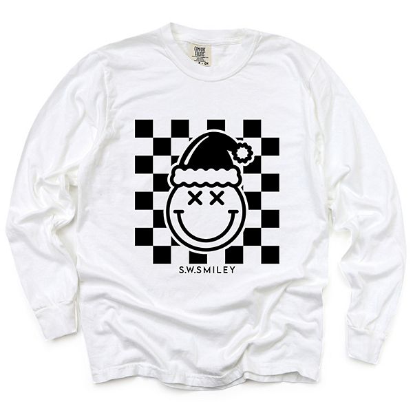 

SWSmiley клетчатая рождественская подмигивающая футболка с длинным рукавом для женщин Simply Sage Market, White, Белый, SWSmiley клетчатая рождественская подмигивающая футболка с длинным рукавом для женщин Simply Sage Market, White