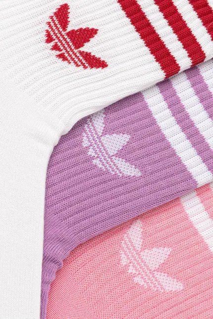 Носки 3 шт длинные Adidas Originals, розовый — фото 2