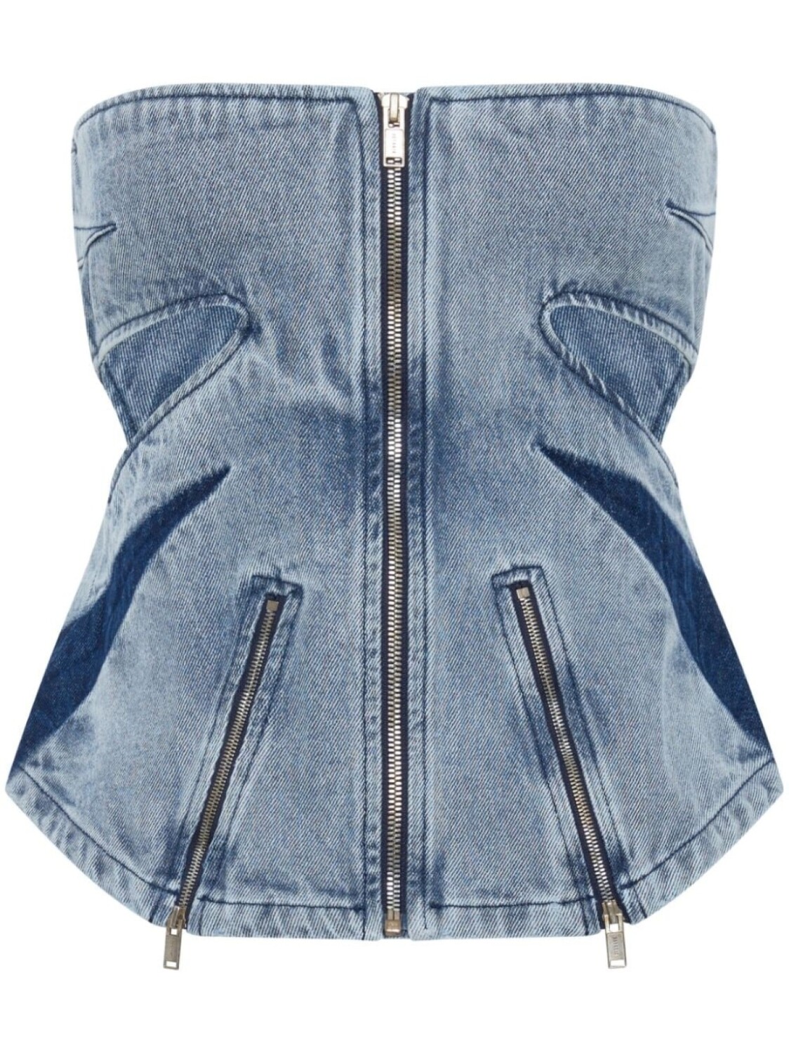 

Dion Lee джинсовый топ-корсет со вставками, синий
