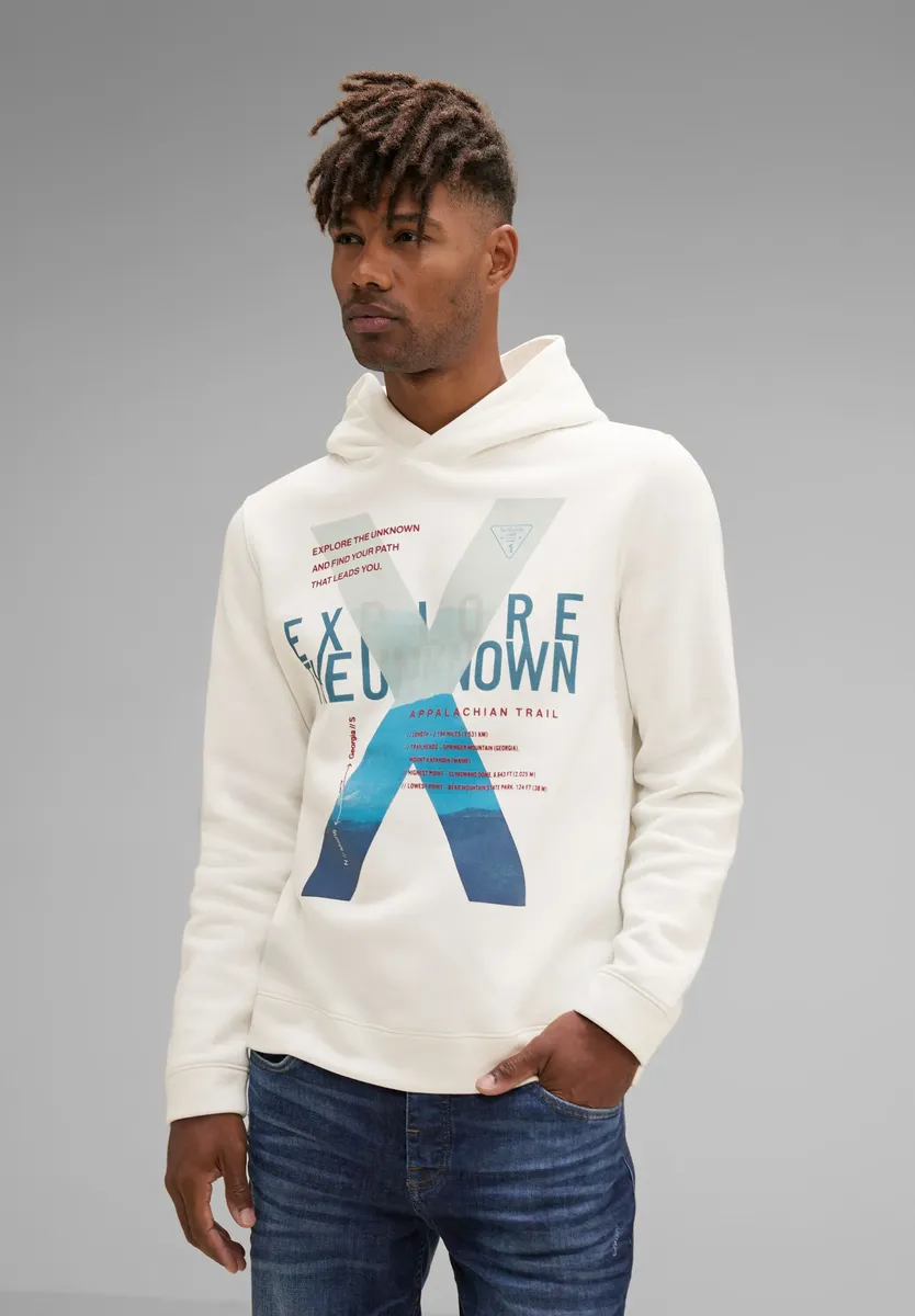 

STREET ONE MEN Толстовка, мягкая и мягкая, белый