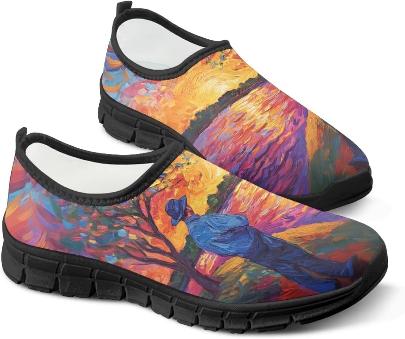 

Мужские слипоны, удобные кроссовки для бега, мужские прогулочные лоферы, дышащие Cugasmaru, Oil Painting Sunshine