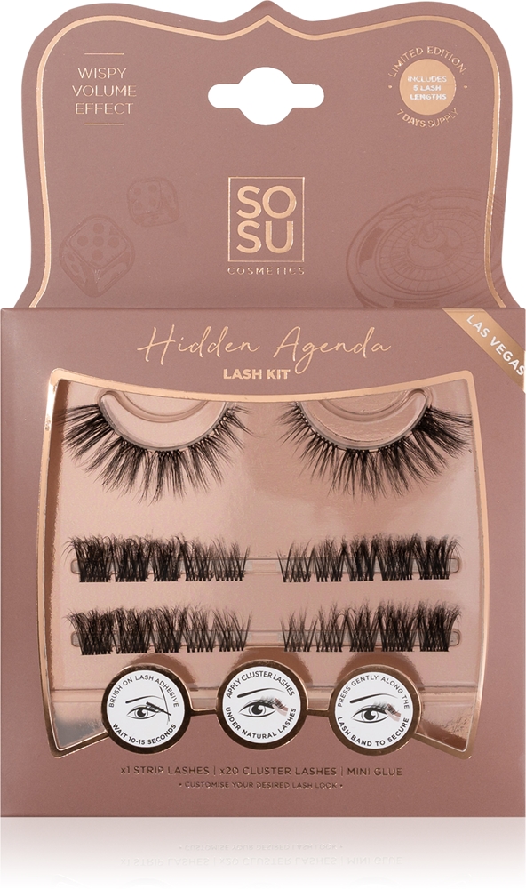 

Набор для накладных ресниц Hidden Agenda Sosu Cosmetics, las vegas