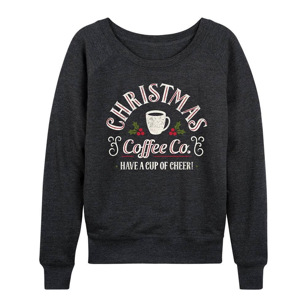 

Женский легкий свитшот из френч-терри Christmas Coffee Co. Licensed Character, цвет Heather Charcoal