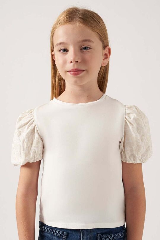 

Хлопковая футболка для детей Mayoral, бежевый