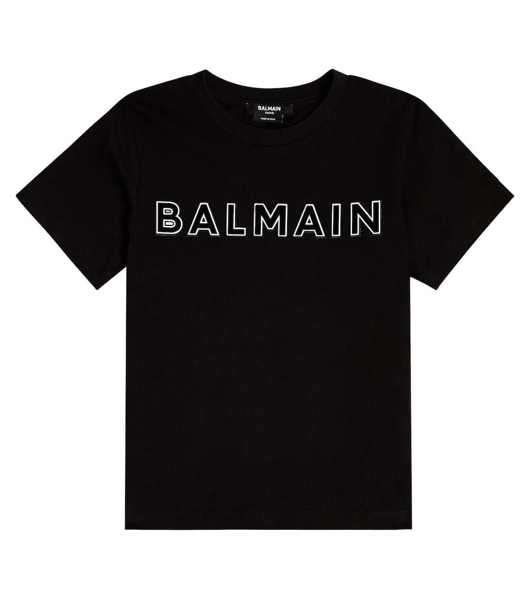 

Хлопковая футболка с логотипом Balmain, черный