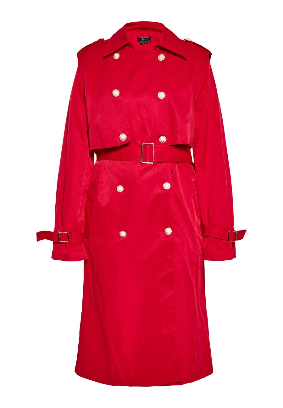 

Тренч faina Between-Seasons Coat, красный