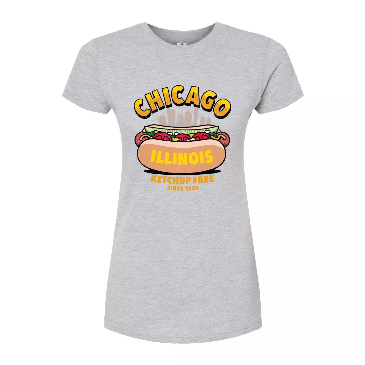 

Футболка с рисунком Chicago Hot Dog для юниоров Licensed Character, серый