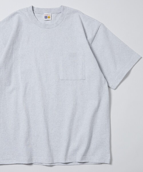 

Футболка с коротким рукавом, круглым вырезом и карманом, плотная ткань (около 298 г) FREAK'S STORE, светло-серый