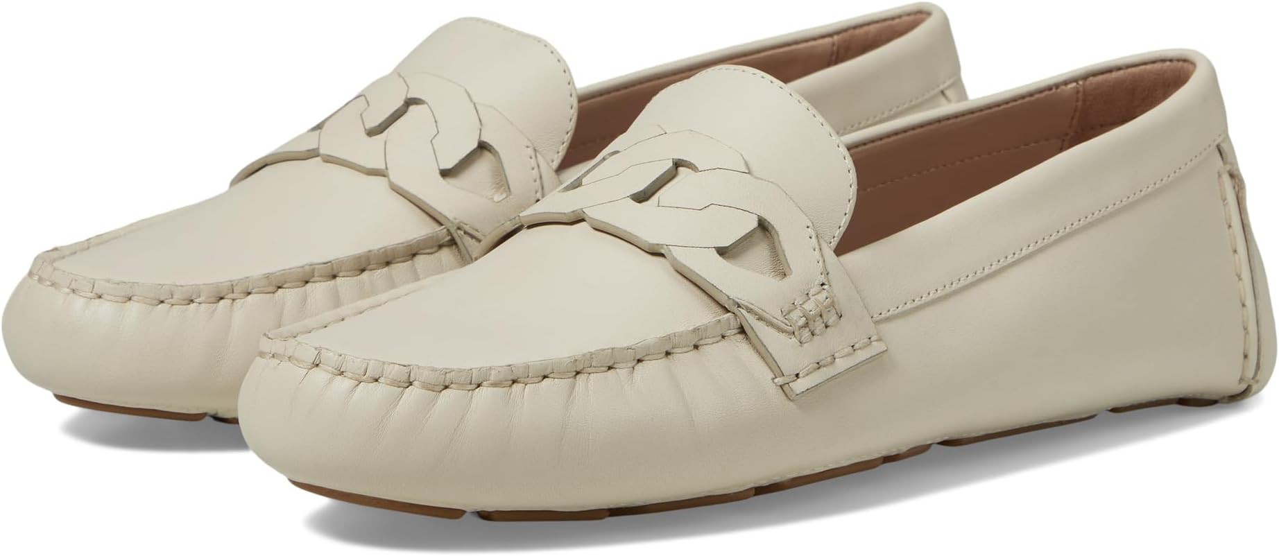 Лоферы Cole Haan Evelyn Chain Driver, цвет Ivory Leather
