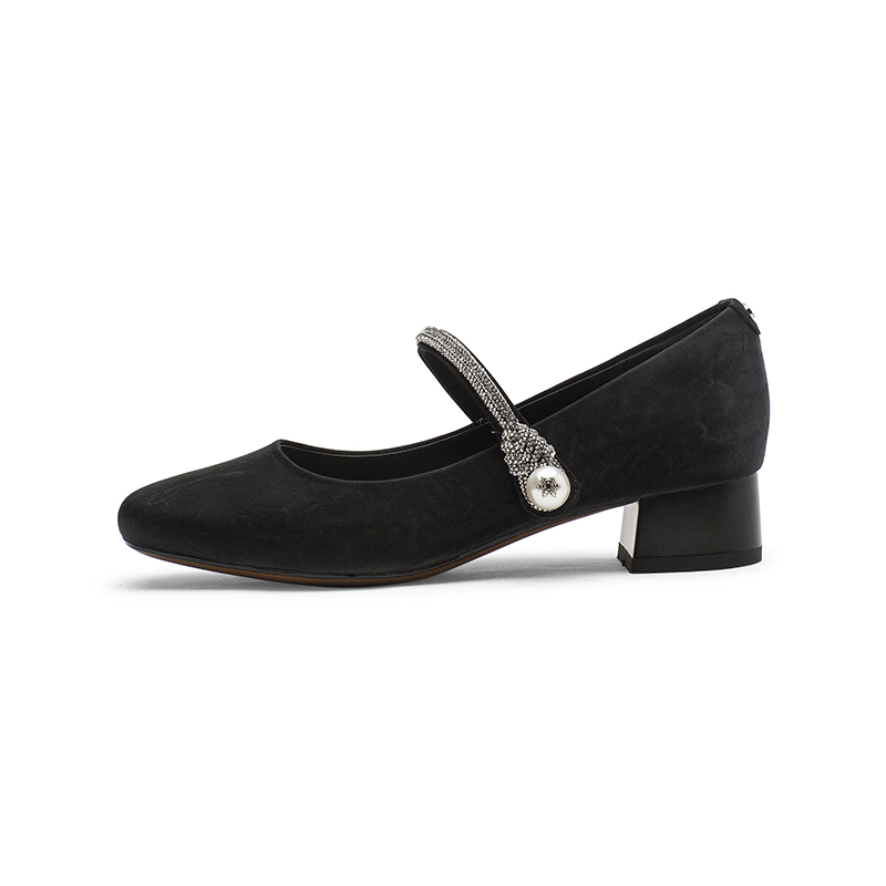 Туфли Мэри Джейн на массивном каблуке 3,5 см, женские Coup De Foudre, Black