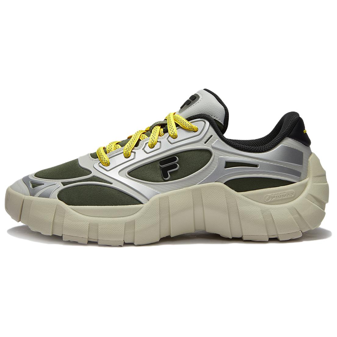 

BONE DX Spine Shoes Прочные Дышащие Низкие Повседневные Кроссовки Мужские Зеленый Серый FILA FUSION, Четырехлистный Клевер Зеленый/Серебристый Серый