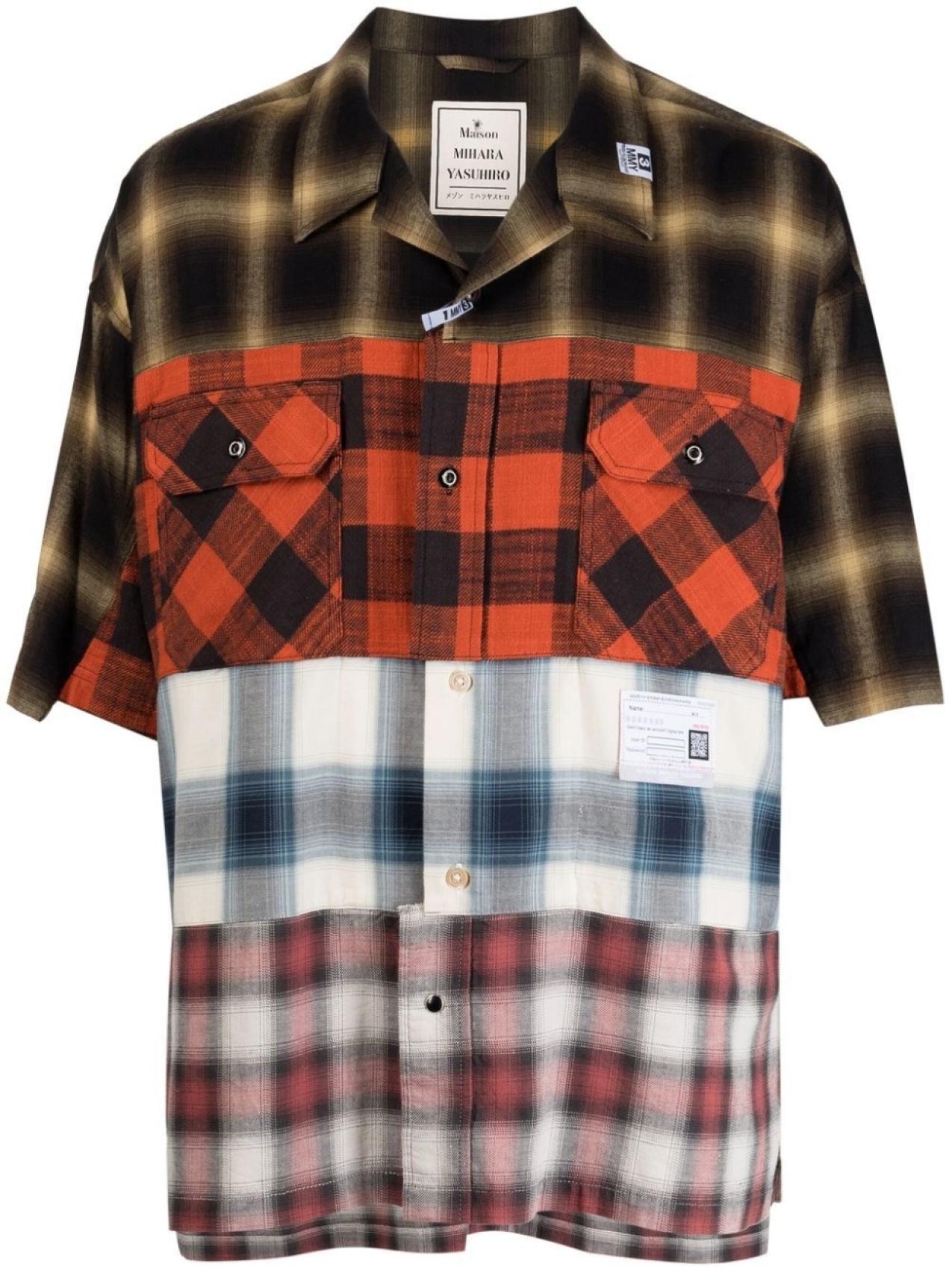 

Maison Mihara Yasuhiro +body Ramy 8 plaid shirt, разноцветный